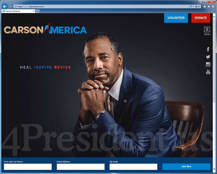 Ben Carson 2016 Website, May 4, 2015