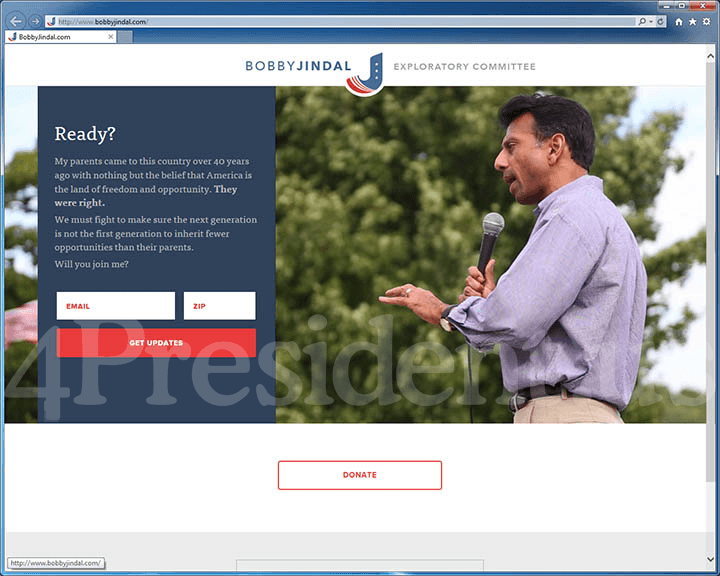 Bobby Jindal 2016 Website, May 18, 2015