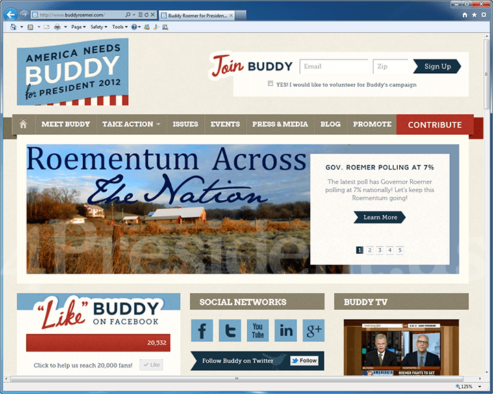 Buddy Roemer 2012 Website, May 31, 2012