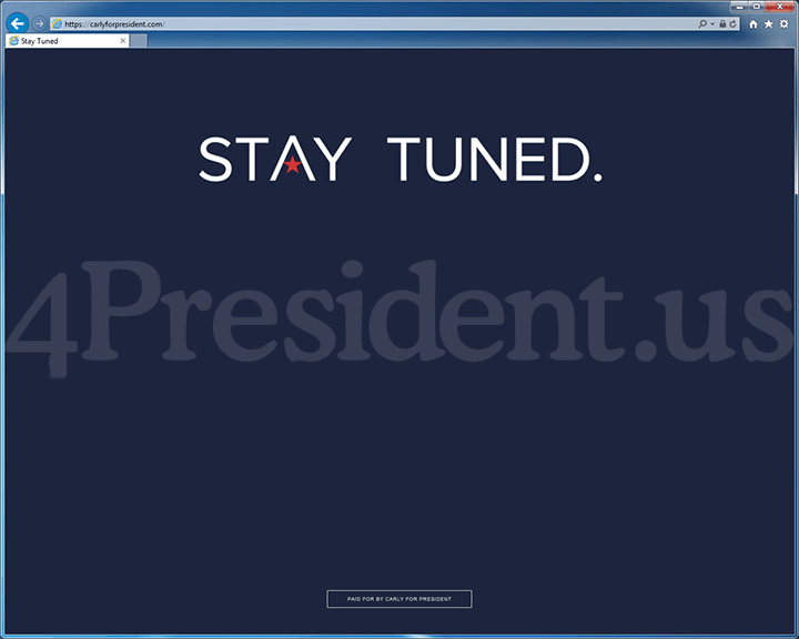 Carly Fiorina 2016 Website, May 3, 2015
