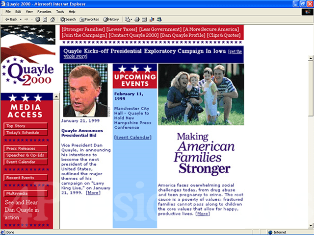 Dan Quayle 2000 Web Site