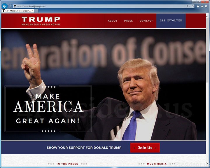Donald Trump 2016 Website, June 16, 2015
