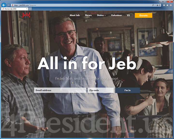 Jeb Bush 2016 Website, June 15, 2015