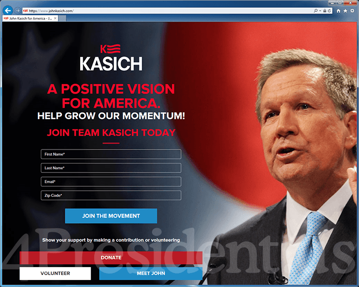 John Kasich 2016 Website, May 4, 2016