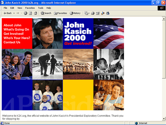 John Kasich 2000 Web Site