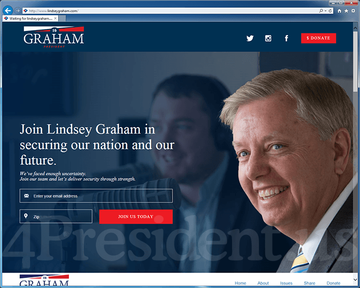 Lindsey Graham 2016 Website, June 1, 2015