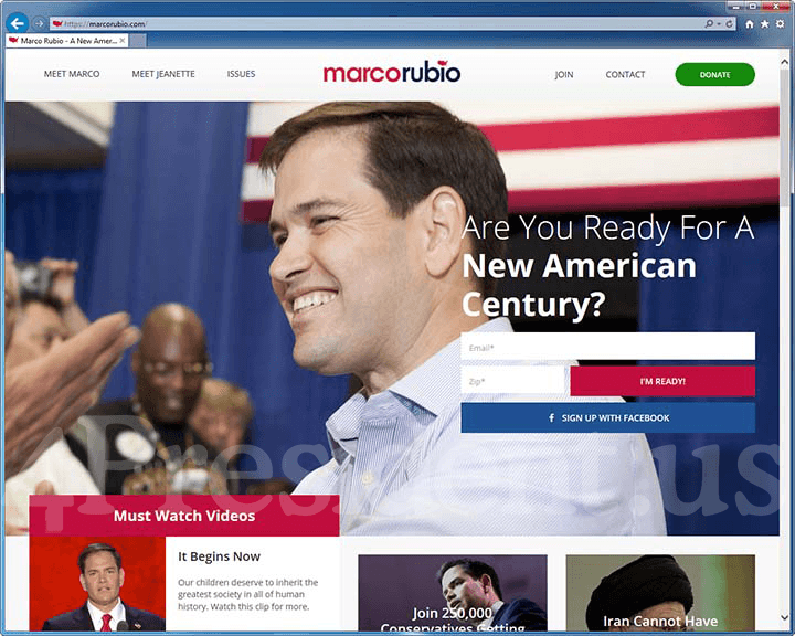 Marco Rubio 2016 Website, April 13, 2015