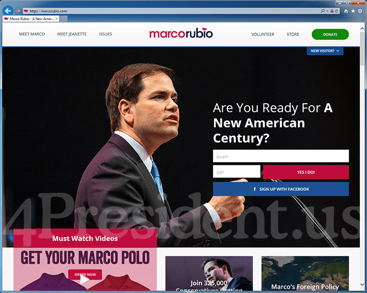 Marco Rubio 2016 Website, June 15, 2015