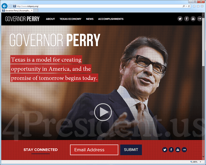 Rick Perry 2016 Website, January 21, 2015