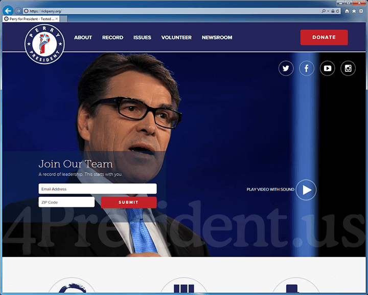 Rick Perry 2016 Website, June 4, 2015