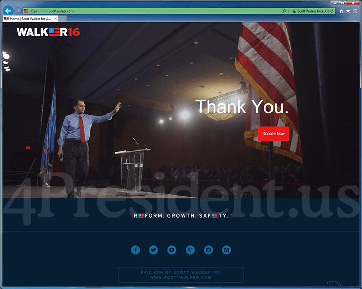 Scott Walker 2016 Website, September 22, 2015