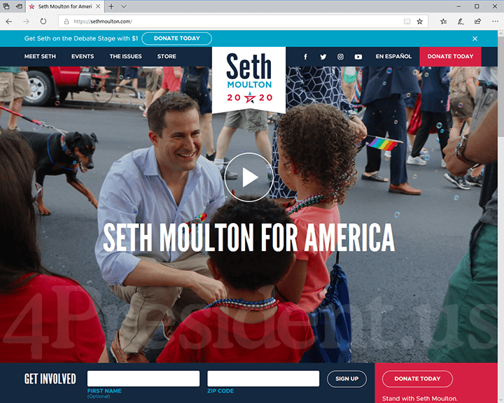 Seth Moulton 2020 Website, April 22, 2019