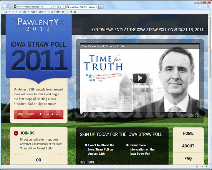 Tim Pawlenty 2012 Website, June 22, 2011